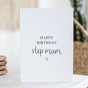 Step Mum Birthday, Card For Step Mum, Like A Mum To Me, Step Mum Gift, Card For Her, Special Mum, Bonus Mum Card, Handmade