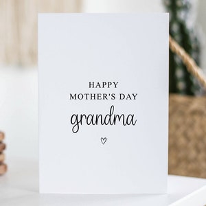 Tarjeta para abuela, Feliz Día de la Madre, Abuela, Nana, Tarjeta para abuela, Tarjeta sencilla, Regalo para abuela, Regalo para el Día de la Madre, De nieta