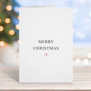 Minimalistische frohe Weihnachtskarte, Weihnachtsgeschenk, Karte für Mama, beste Freundin, moderne Karte, schwarzweiß, Weihnachtskarte, minimalistische Karte