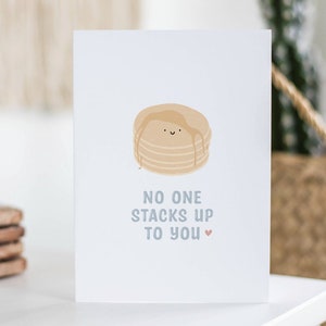 No One Stacks Up To You, Cute Anniversary Card, Pancake Day, September Birthday Gift, Husband, Wife, Boyfriend, Girlfriend