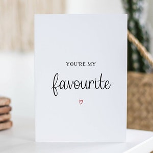 Você é meu favorito, cartão de Dia dos Namorados, aniversário fofo, presente de aniversário de junho, para ela, noivo, marido, esposa, namorado, namorada