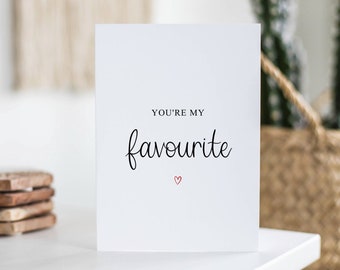 Jij bent mijn favoriet, Valentijnsdagkaart, leuke verjaardag, verjaardagscadeau september, voor haar, verloofde, echtgenoot, vrouw, vriend, vriendin