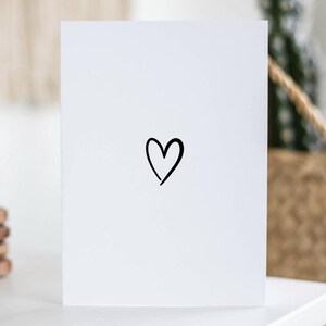 Carte coeur d'amour, cadeau d'anniversaire, anniversaire de juin, mariage, carte simple, pour elle, maman, petite amie, petit ami, mari