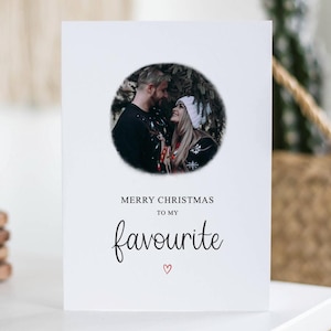 Feliz Natal para meu favorito, Cartão com foto, Feliz Natal, Cartão personalizado, Namorado, Namorada, Marido, Esposa, Presente de Natal personalizado