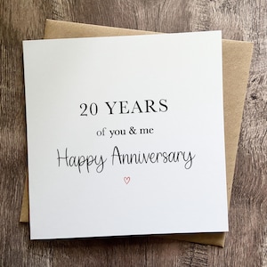 Gelukkige verjaardagskaart, 20 jaar, elk jaar, jij en ik, twintig jaar, cadeau voor haar, hem, vriendin, vriend, man, vrouw