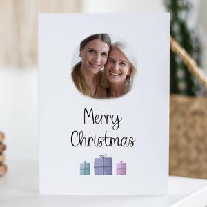 Foto-Weihnachtskarte, frohe Weihnachten, personalisierte Karte, für Mama, Papa, bester Freund, Oma, Kollege, Weihnachtsgeschenk, individuelle Karte