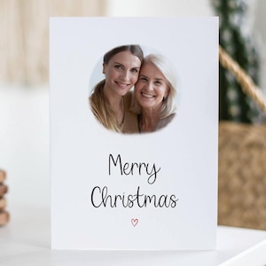 Foto-Weihnachtskarte, frohe Weihnachten, personalisierte Karte, für Mama, Papa, bester Freund, Oma, Kollege, Weihnachtsgeschenk, individuelle Karte