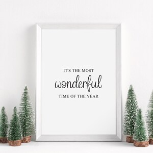 De mooiste tijd van het jaar, winterdecor, prachtige print, voor haar, woonkamer, kerstcadeau, feestelijke muurkunst, voor haar