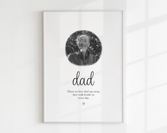 Dad Memorial Print, Personalised Keepsake, Remembrance Gift