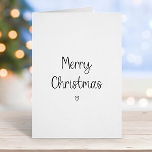 Minimalistische frohe Weihnachtskarte, Weihnachtsgeschenk, Karte für Mama, Freund, moderne Karte, schwarz und weiß, Weihnachtskarte, minimalistische Karte