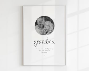 Grandma Memorial Print, Personalised Keepsake, Remembrance Gift