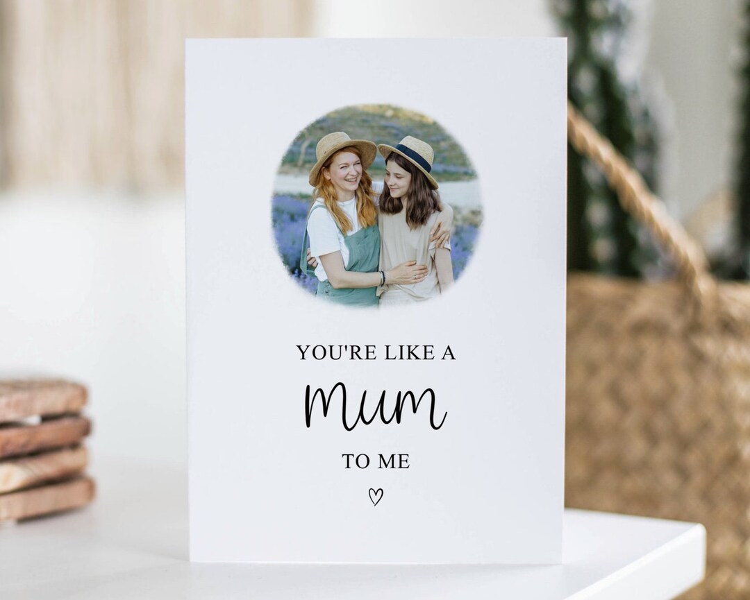 Step Mu Like A Mum Card, Step Mum Birthday Card, Personalised Photo Card, May ...
