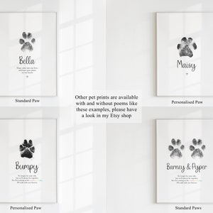 Personalised Dog Print, Pet Gift, Paw Print, Pet Loss, Dog, Cat, Pet Memorial, Dog Bereavement Gift, May Birthday, Pet Keepsake image 4