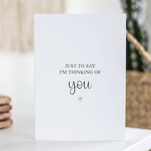 Carte Pensées à vous, juste pour dire, sympathie, deuil, deuil, perte, cadeau désolé, pour lui, pour elle, tu me manques