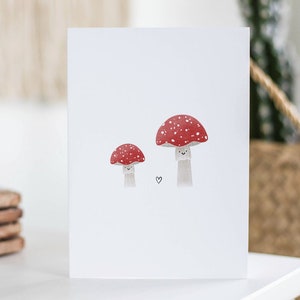 Pilz Karte, süße Karte, Juni Geburtstag, Jahrestag Geschenk, leere Karte, Geschenk für sie, Mann, Frau