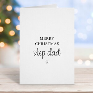Merry Christmas stiefvader kaart, zoals een vader voor mij, stiefvader cadeau, kerstkaart voor stiefvader, stiefvader kaart, van stiefdochter, kerstkaart