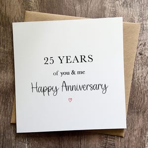 Karta na Rocznicę, 25 lat, Dowolny rok, Ty i ja, Dwadzieścia pięć lat, Prezent dla niej, Dla niego, Dziewczyny, Chłopaka, Męża, Żony