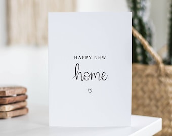 Happy New Home Card, First Home Card, Moving In Gift, House Warming, New Apartment, Congratulations, New House, Congrats Card, Simple