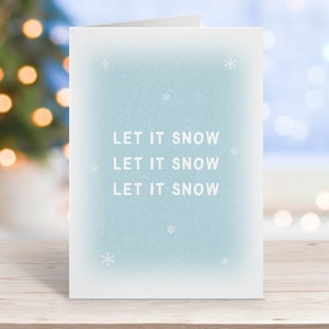Let It Snow Karte, Weihnachtskarte mit Schneeflocken, frohes Weihnachtsgeschenk, Kollege, bester Freund, Mutter, Weihnachtskartenpaket, Satz mit 5 Karten