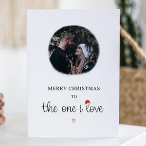 Joyeux Noël à la personne que j'aime, carte photo, joyeux Noël, carte personnalisée, petit ami, petite amie, mari, femme, cadeau de Noël personnalisé