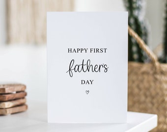 First Father's Day Card, New Dad Card, Fathers Day Gift, Card For New Dad, Gift For Dad, Simple Card, For Him