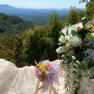 Pastel Cascade Bouquet | Silk Flower Wedding Bouquet | Toss Bouquet, Bout + Free Shipping Included; BUY 5 GET the 6th FREE!