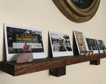 Handcrafted Oak Wall Display Shelf