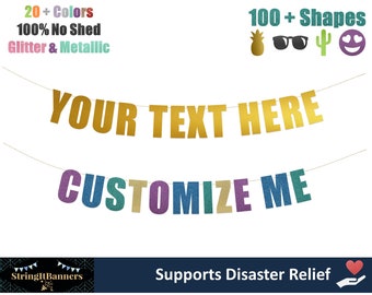 Anpassad textbanner 5" - Din text här Anpassad festbanner Bokstavsskylt, Bröllopshashtagbanner, Personlig glittergirlang, Festdekor