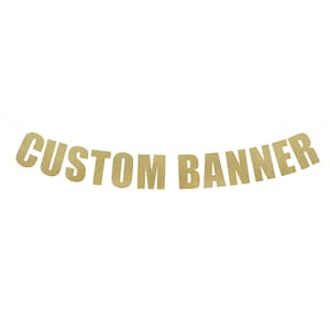 Banner personalizado: letrero con letras personalizado en más de 20 colores, banner personalizado para bodas, cumpleaños y despedidas de soltera, fabricado en EE. UU.