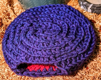 Crochet Snake Cozy Hide Hutch Carry Pouch for Milk snakes, Corn snakes, Hognose--16 colors!