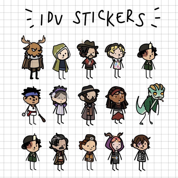 Identity V Inspired Stickers - Cute IDV Hunter and Survivor stickers, body and head