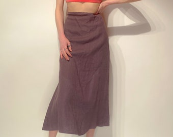 Vintage Lavender Purple Midi Skirt (8)