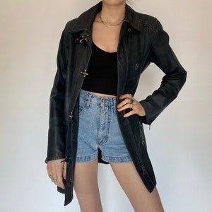 Vintage Danier Leather Blue Coat (S)