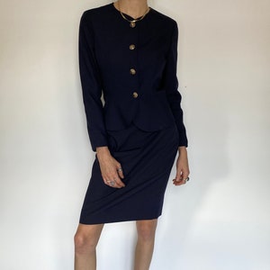 Vintage Navy Blazer & Skirt Set (4)