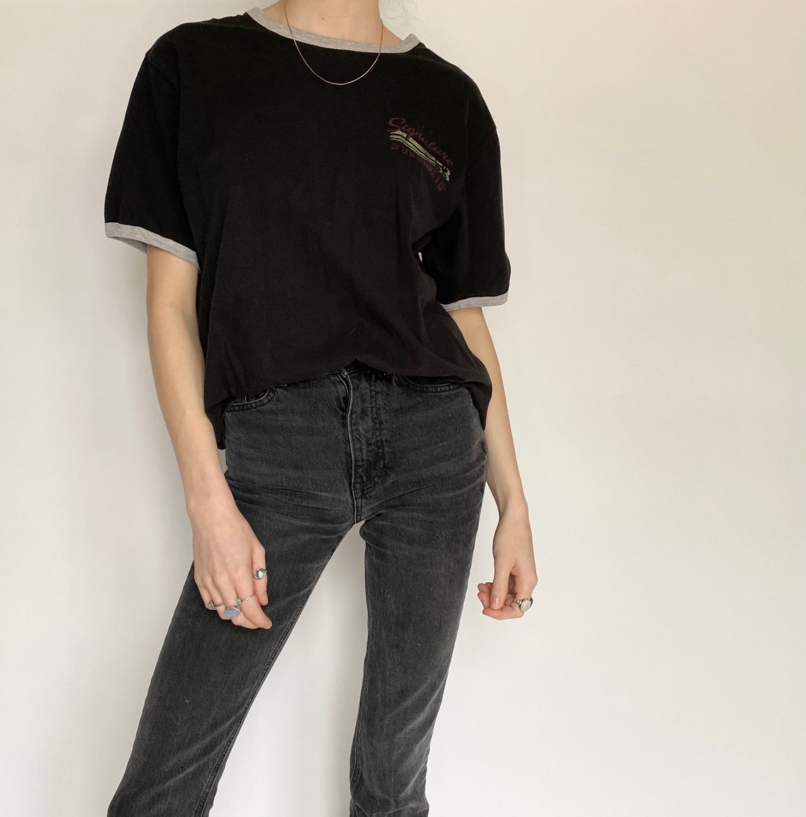womens black levi t shirt
