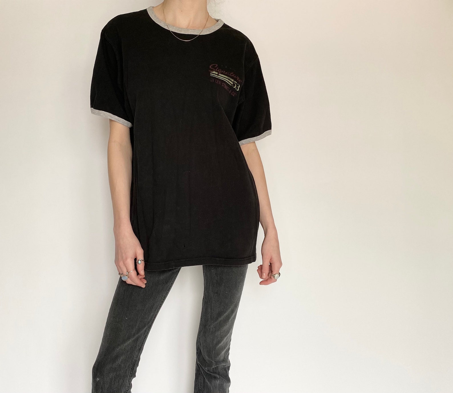 womens black levi t shirt