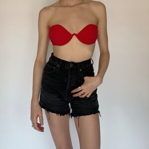 Vintage Red Bra Bustier L image 4