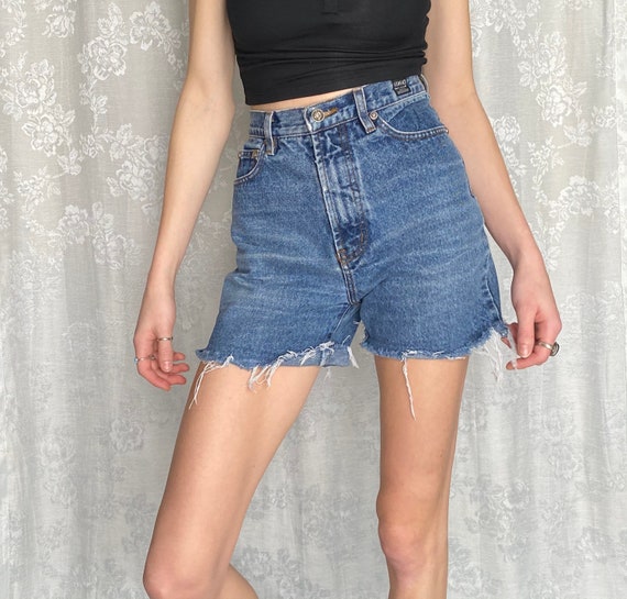 Vintage VERSACE Denim Cutoff Shorts (S-M)