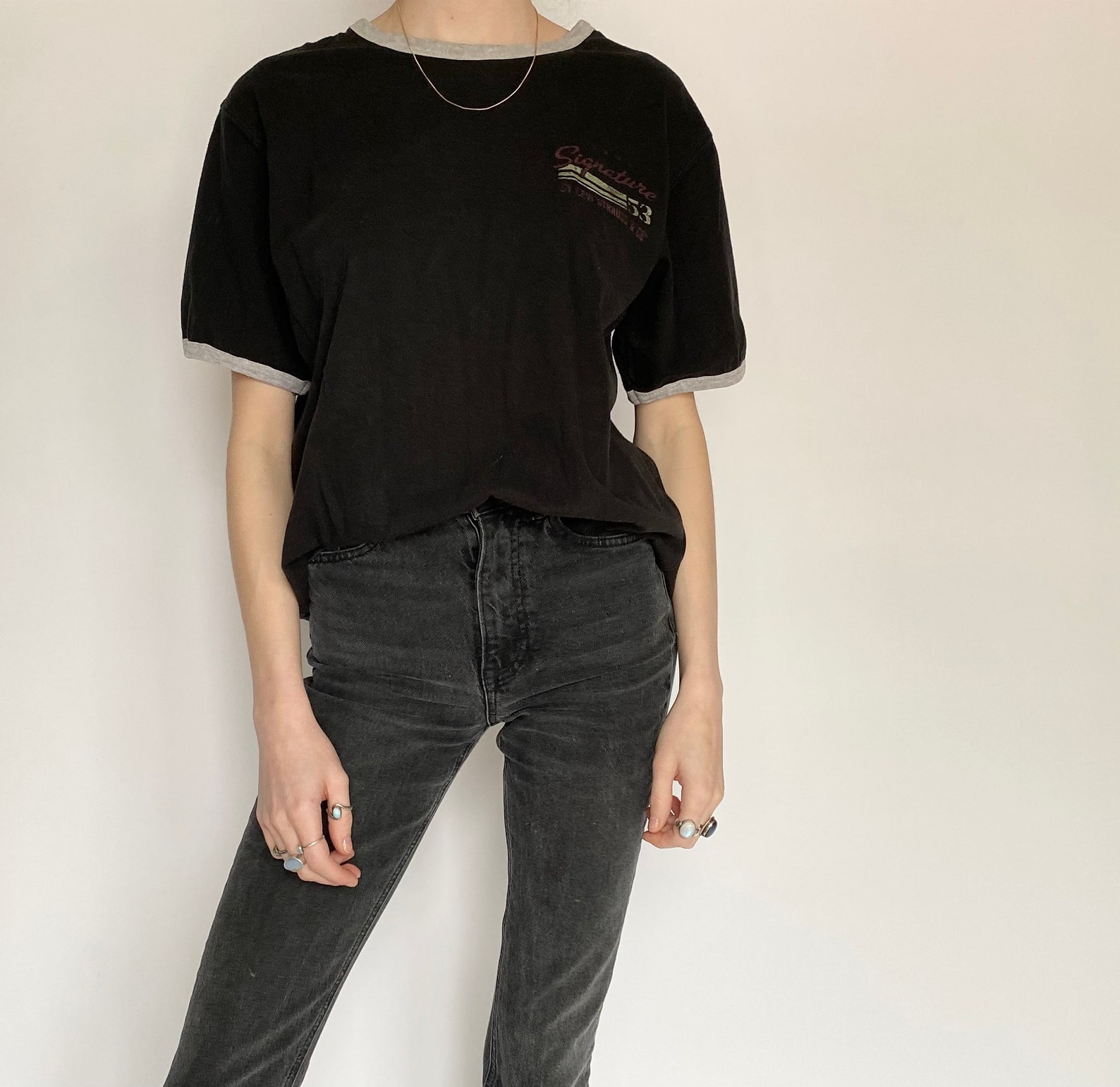 womens black levi t shirt
