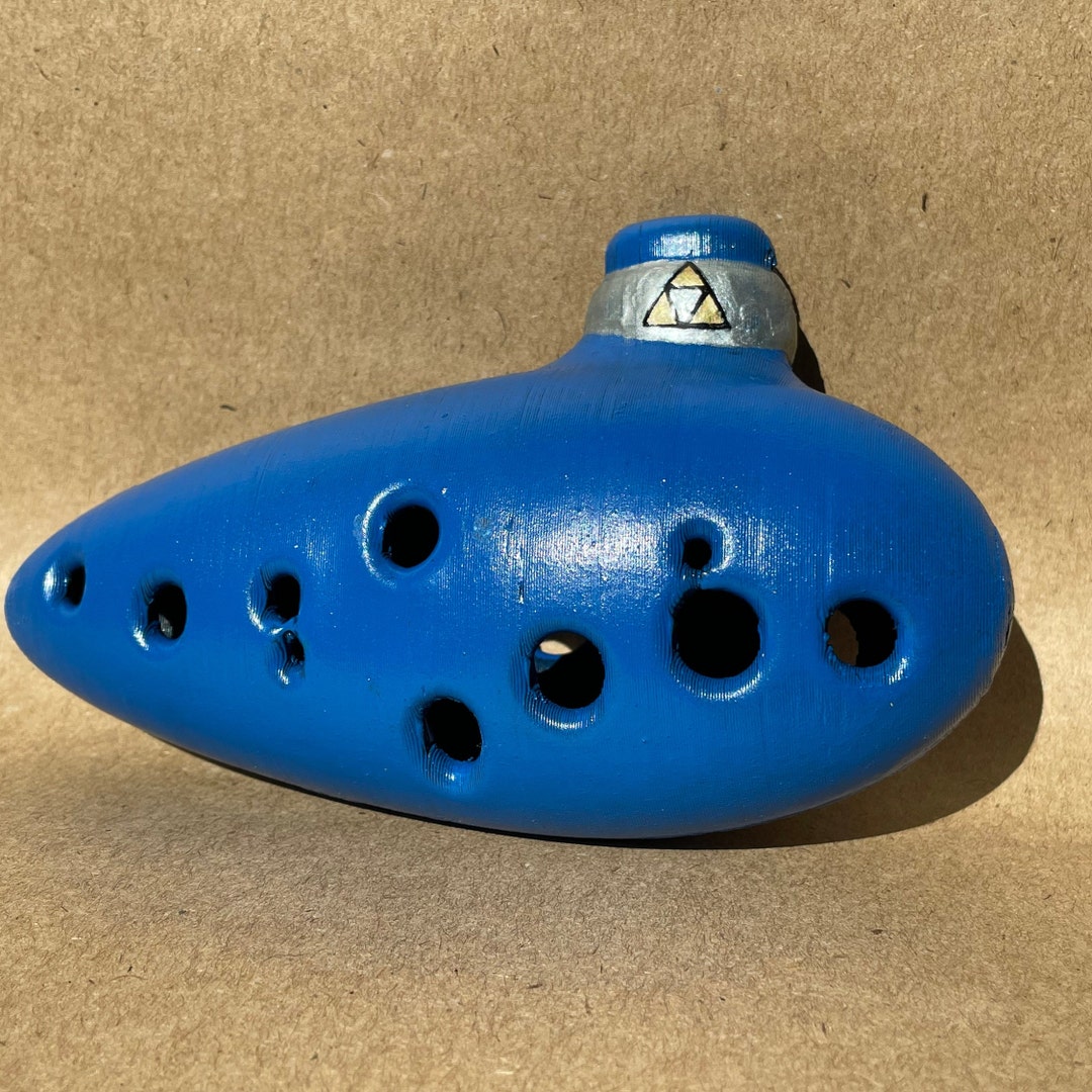 3D Printed Hand Painted Ocarina of Time From the Legend of Zelda