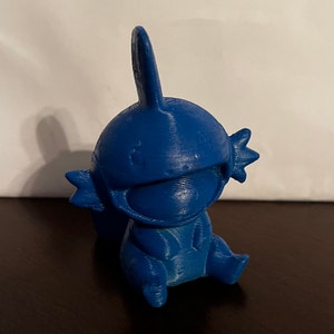 3D Printed Unpainted Mudkip Figurine