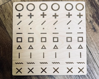 Practice Tracing Board, VBMapp, tracing ages 1.5 years up, autism, fine motor, Montessori education, Wooden gift, shapes and symbols