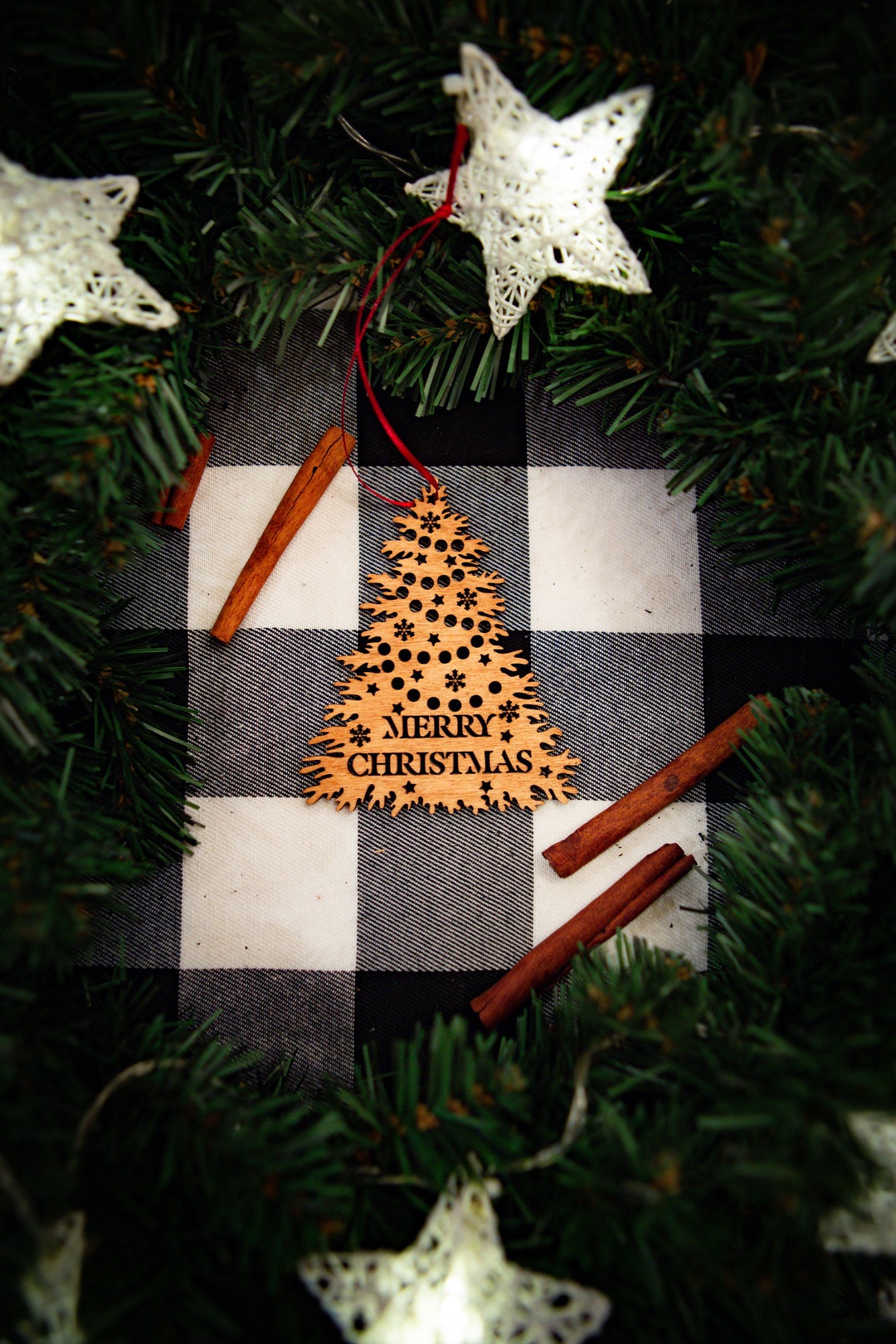 Rustic Christmas Tree Ornament Christmas Decor Indoor Etsy