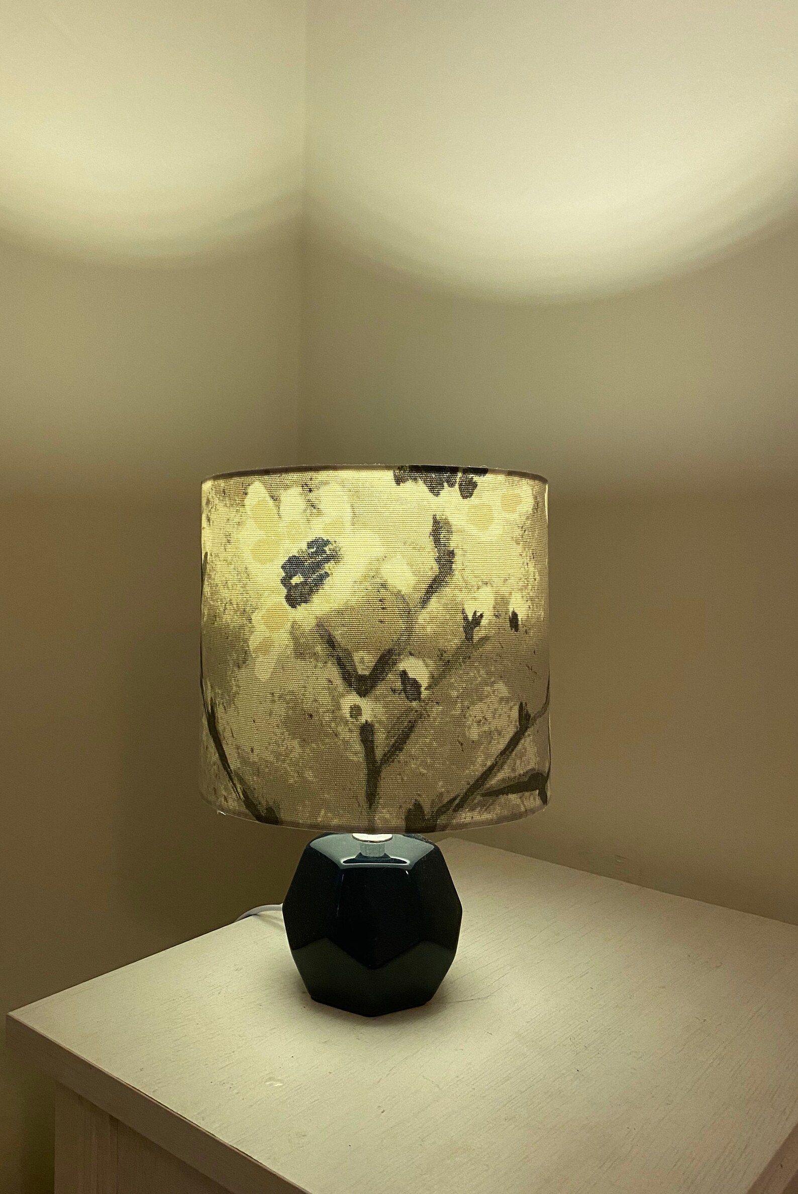 Bespoke Watercolour effect monotone Lamp shade Beautiful Grey Etsy