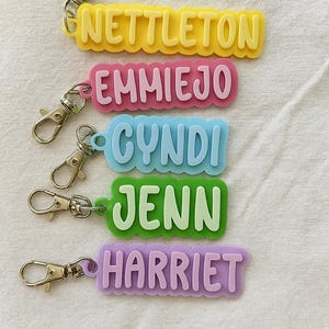 Personalized Name Keychain, Name Keychain, Cute Gift Idea, Personalized, Custom Keychain, Name Gift, Backpack Tag, Kids Keychain