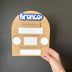 First & Last Day of School Sign – Personalized Interchangeable Name Board | Reusable Back to School Photo Prop | Custom Kids Sign