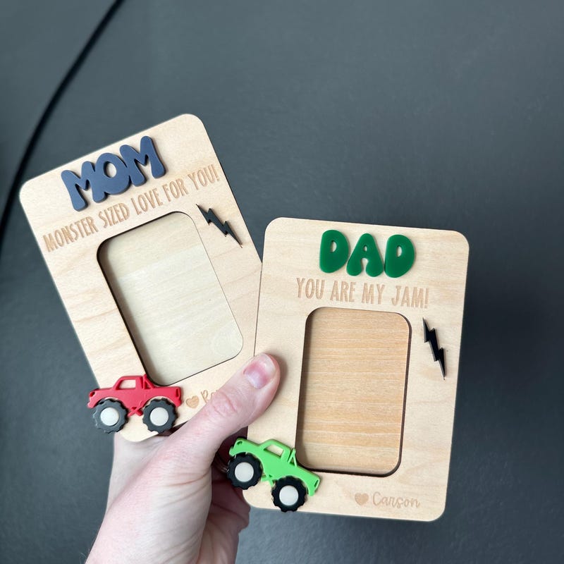 Monster Truck Mother/Fathers Day Photo Magnet Gift, Personalized