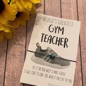 Gym Teacher Thank You Wish Bracelet