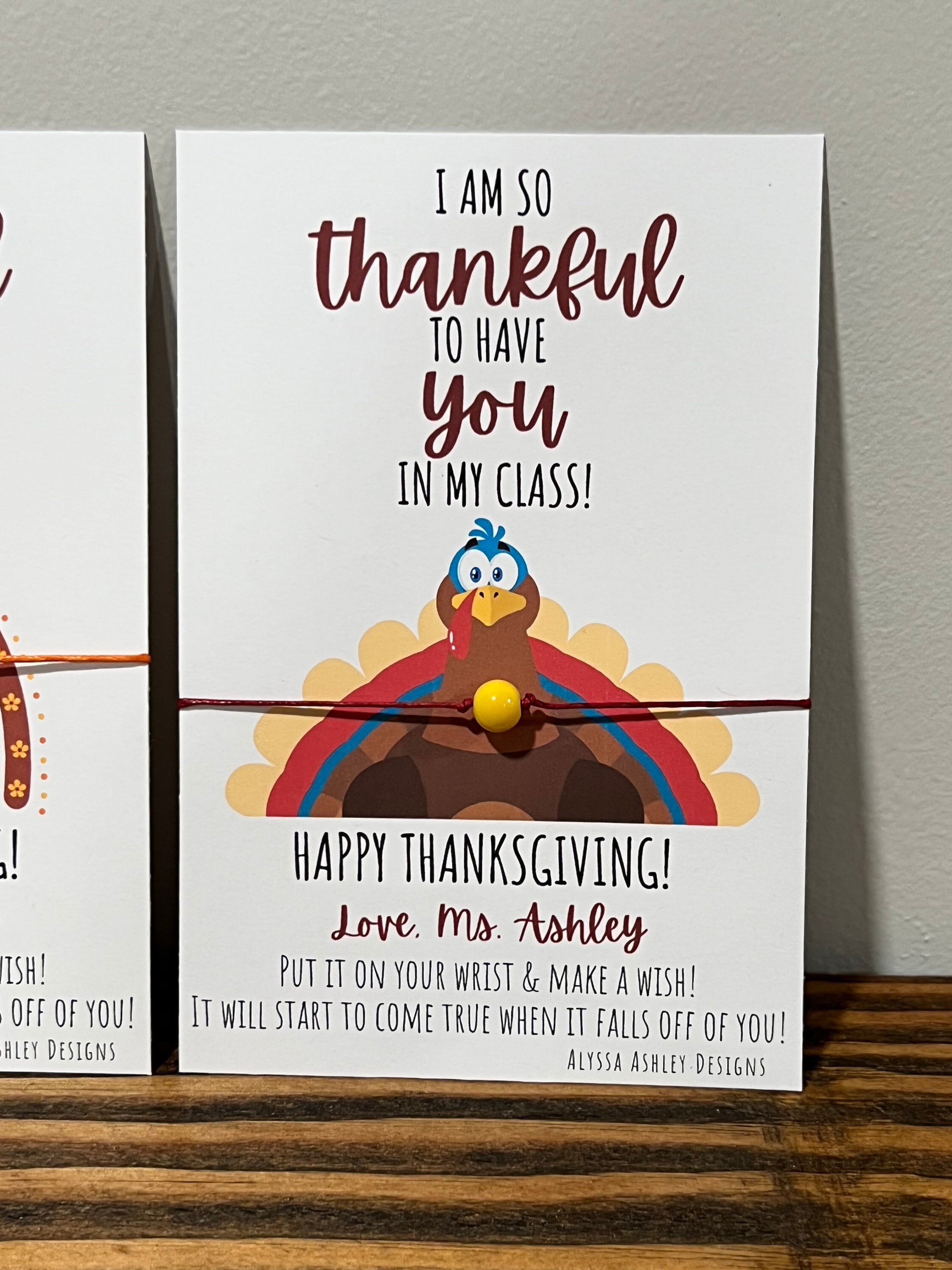 Thanksgiving Student Teacher Gift Thankful Wish Bracelet - Etsy