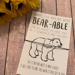 Coworker Thank You Wish Charm Bracelet Friendship Workplace Celebration Party Favors Party Gift Bulk